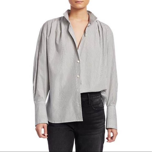 Excellent Condition Frame Pleated Clean Collar Shirt - Picture 10 of 12